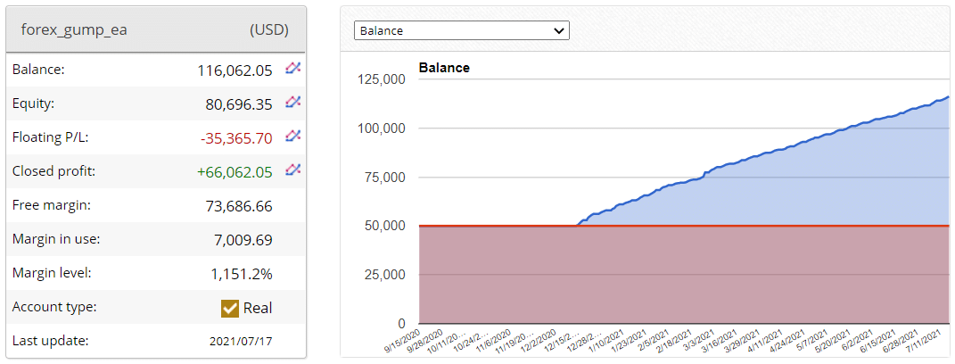 Real account  results