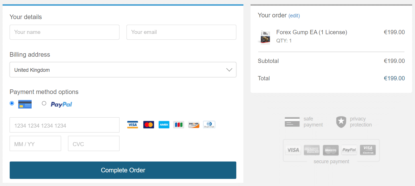 Verified ways to pay