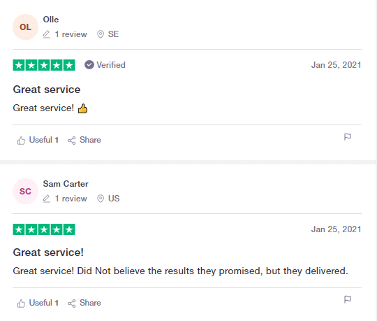 Ohlsen Trading customer reviews