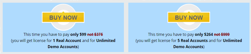 Fee structure for the robot