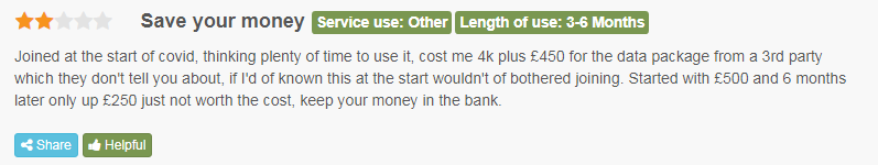 Client advising other traders to save their money