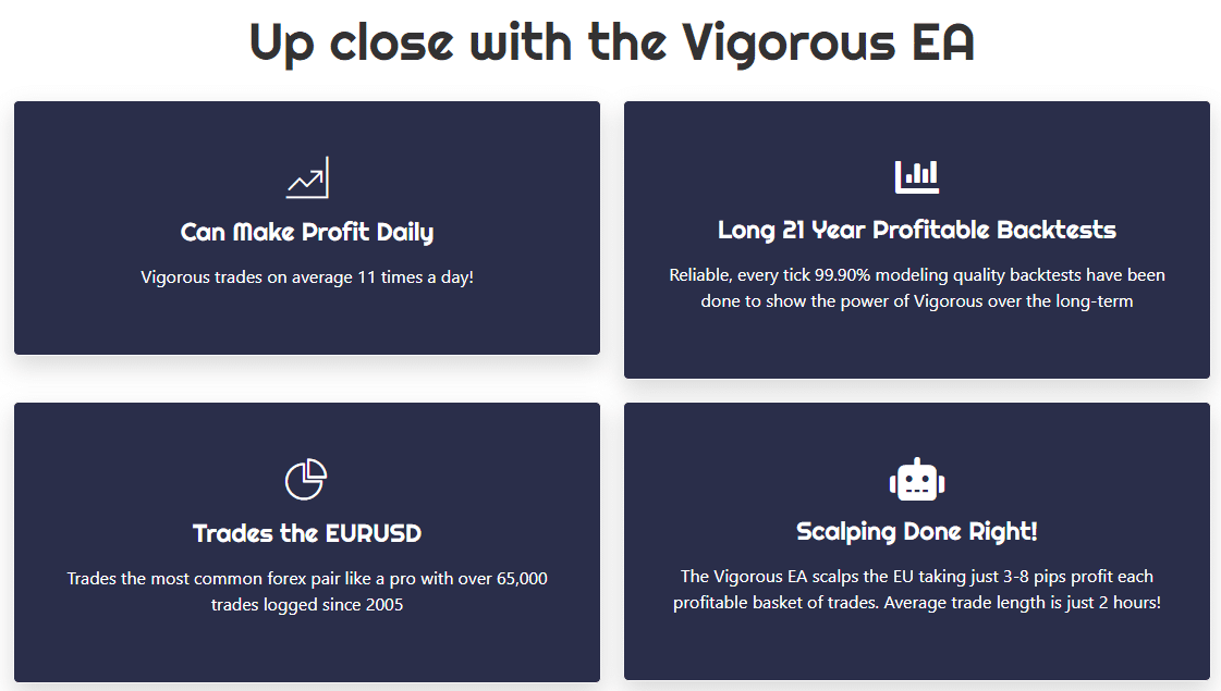 Vigorous EA settings and features