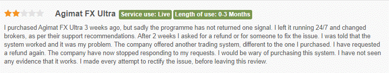 Customer complaining of the poor support