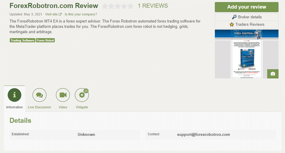 Forex Robotron testimonials