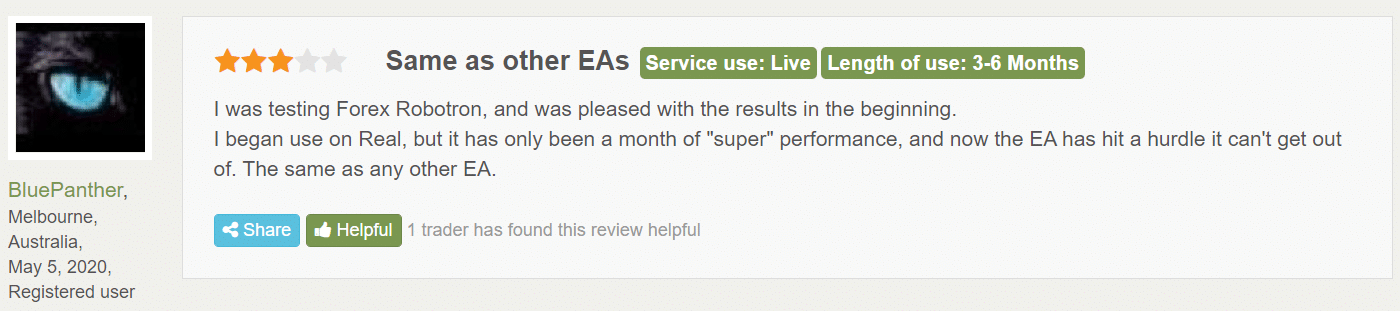 Forex Robotron testimonials