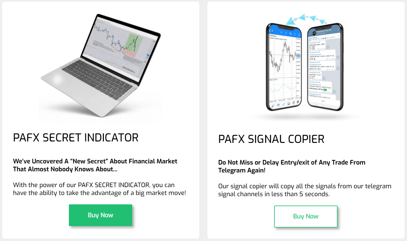Price Action Forex products