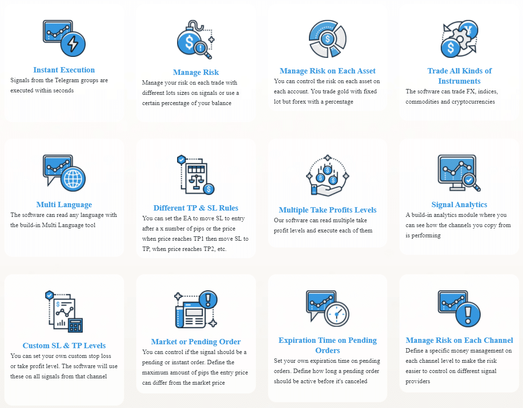Telegram Connector features