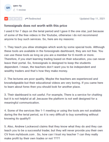 Customer testimonial