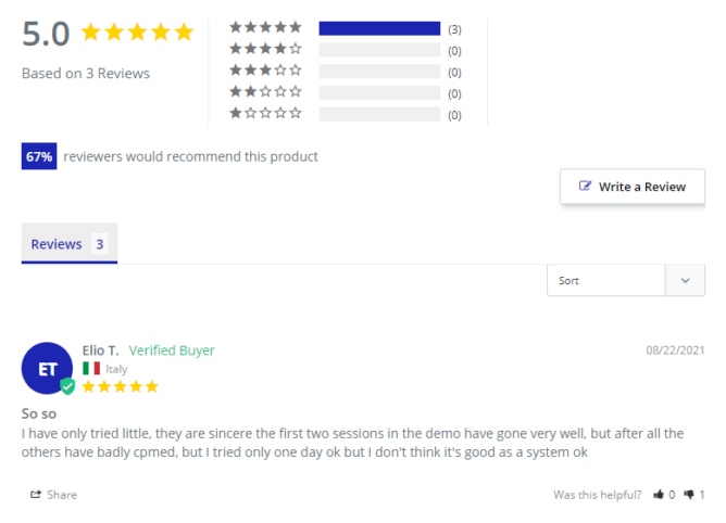 Customer testimonials