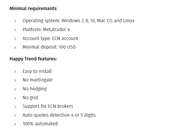Features and requirements of Happy News EA