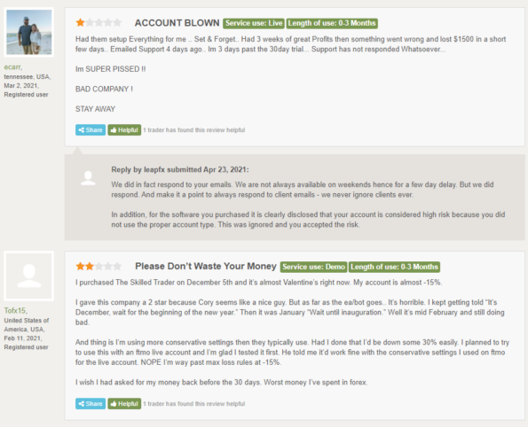 People testimonials on FPA