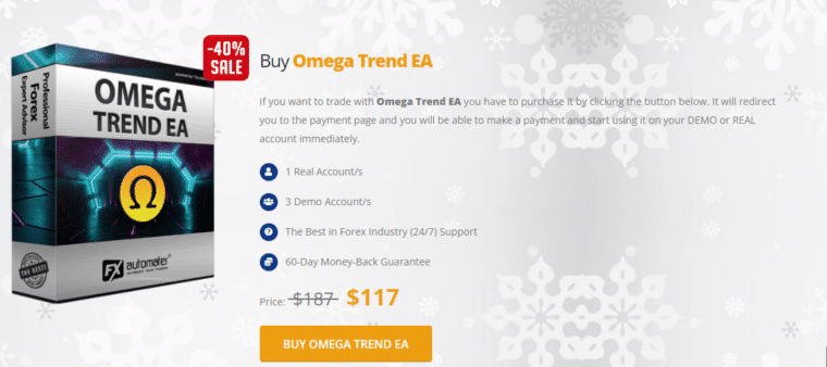 Pricing of Omega Trend EA