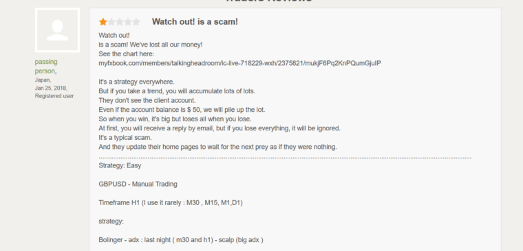 Customer review on Forex Peace Army