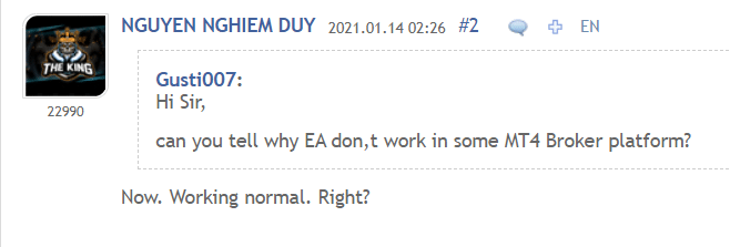 User feedback on MQL5