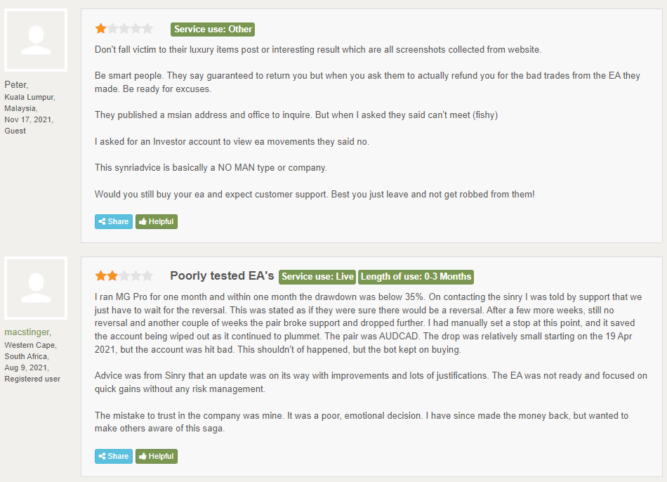 People testimonials on Forex Peace Army