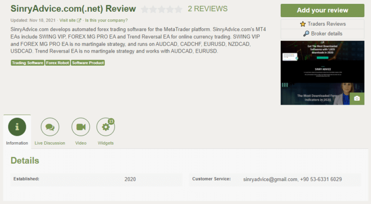 Red Horse Robot’s profile on Forex Peace Army