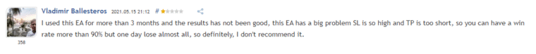 Customer feedback on the MQL5 website