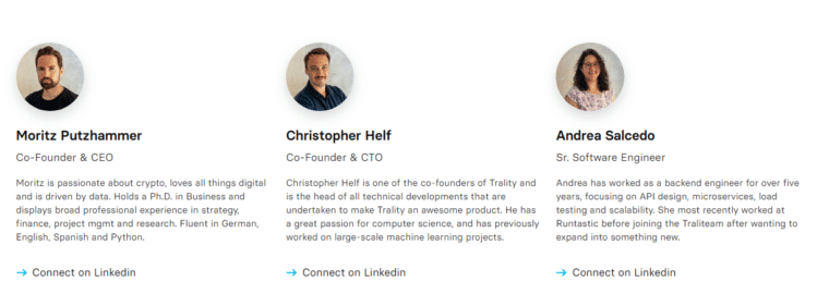 The team behind Trality