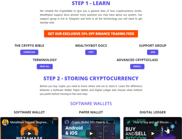 Getting started with WealthyBot